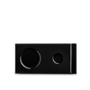Fellow Matcha Set Base in Matte Black with two circular indentations, rectangular design.