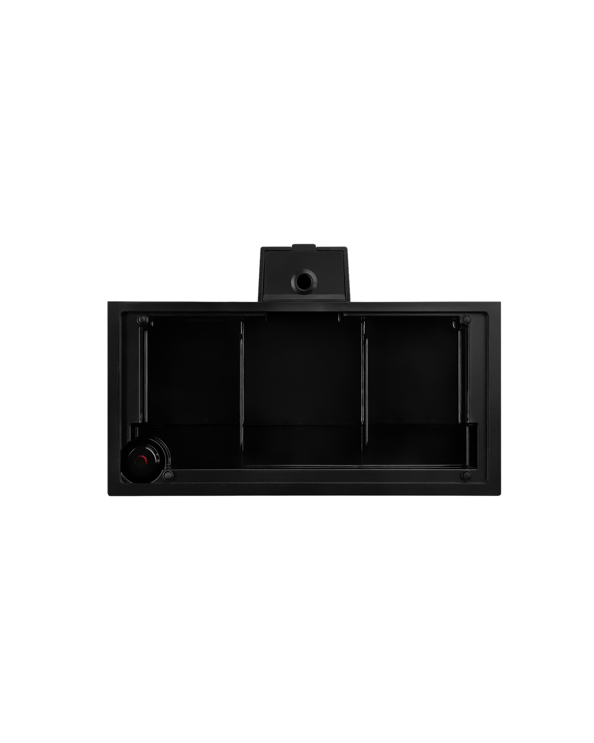 Fellow Espresso Series 1 Tray Float Assembly: rectangular black, 3 sections, circular knob.