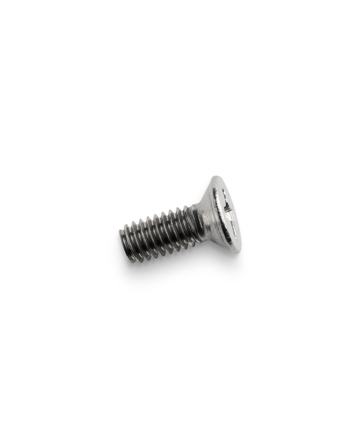 Fellow Shower Screen Screw: single silver, flat slotted head, on white background.