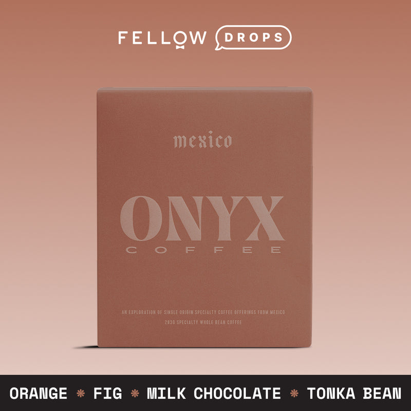 Box of Mexico Mazateca Mujeres by Onyx Coffee Lab with notes of orange, fig, chocolate, and tonka.