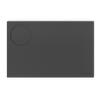 Fellow Espresso Tamping Mat: black silicone, rectangular with a circular indent and logo.