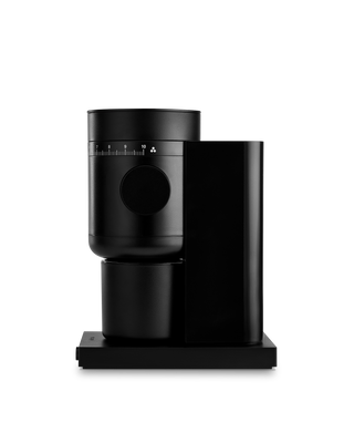 Fellow Opus 2 Conical Burr Grinder in matte black—minimalist and ideal for pour-over coffee.