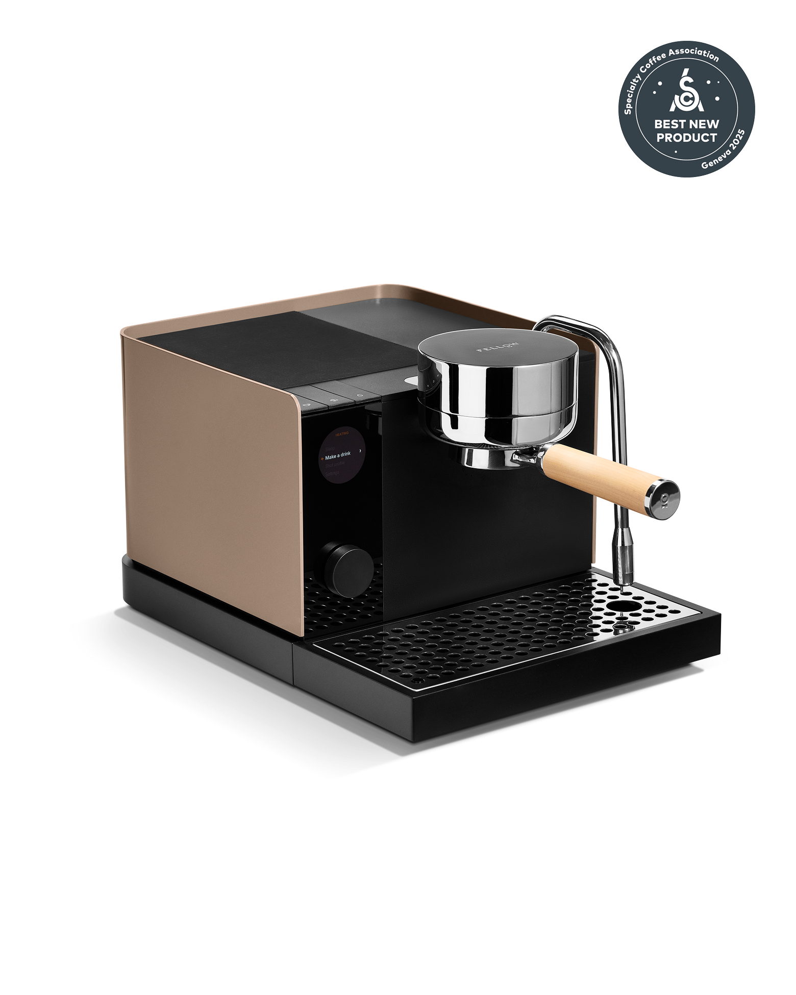 Fellow Espresso Series 1 in Malted Chocolate + Maple—easy, consistent espresso for beginners.