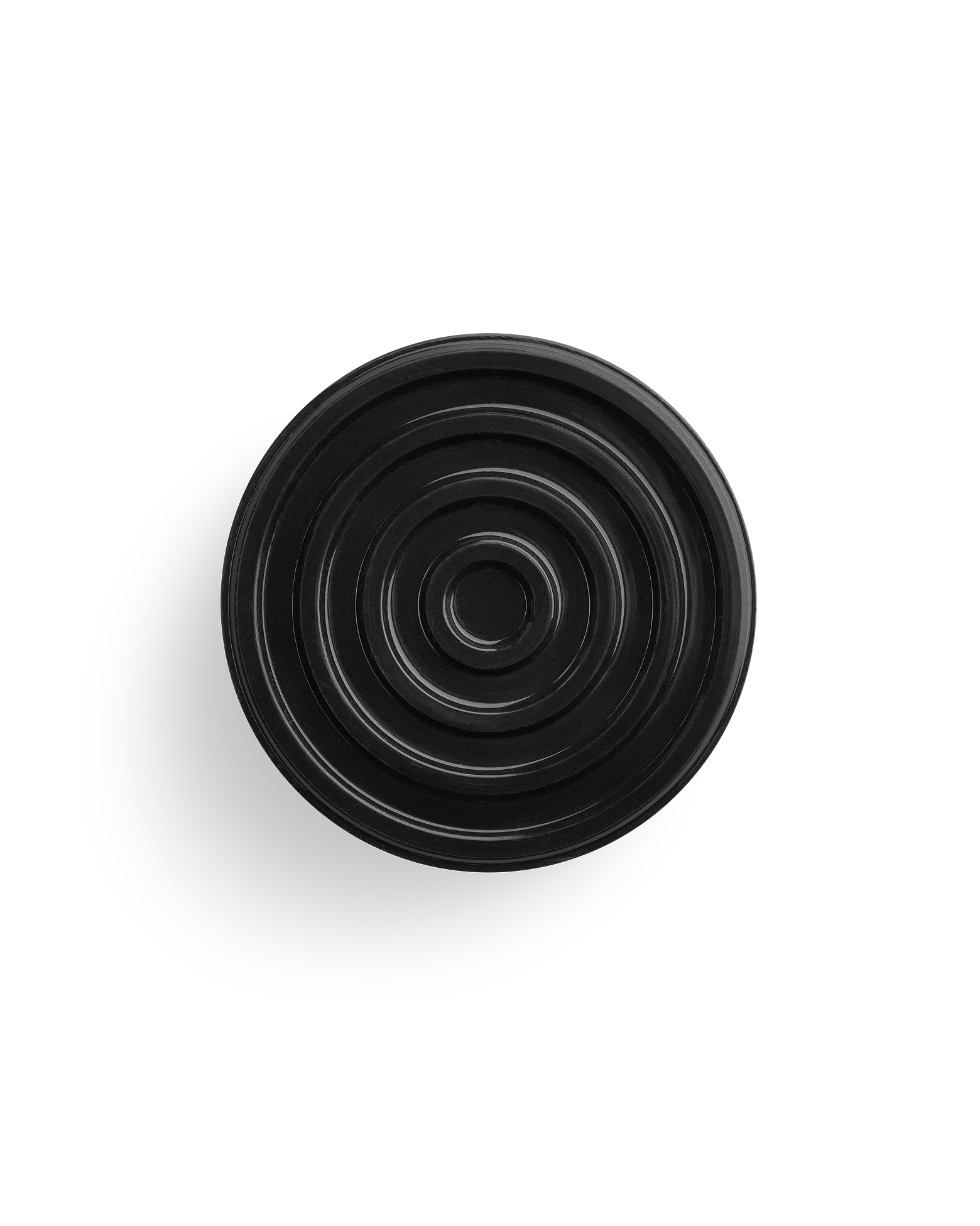 Fellow Espresso Series 1 Base Foot, black with ridges, shown on white background.