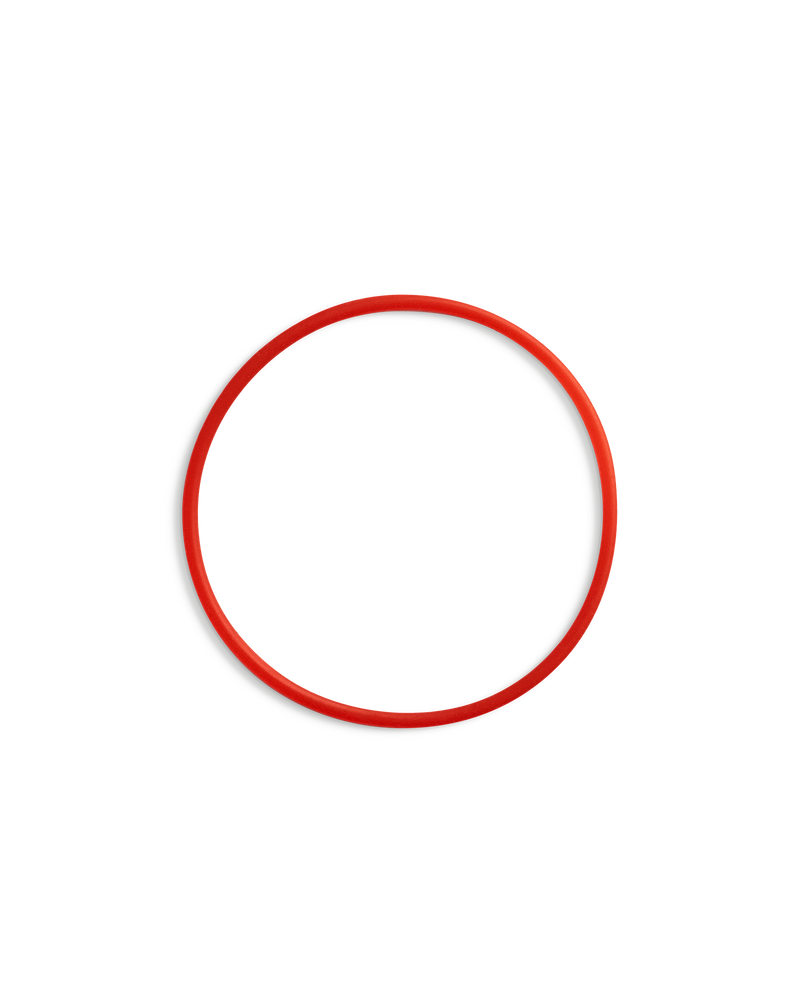 A Fellow Dispersion Block Seal, circular and red, set against a plain white background.