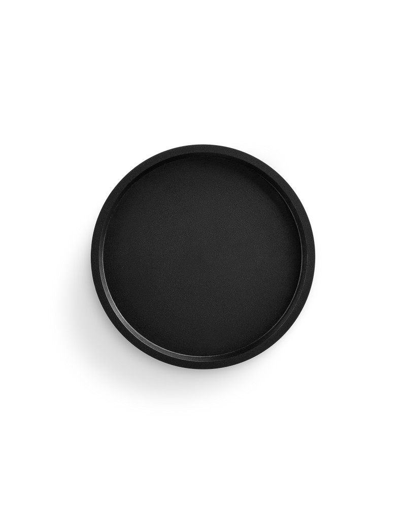 Fellow Guided Tamper Bottom Puck, round, on a plain white background, viewed from above.