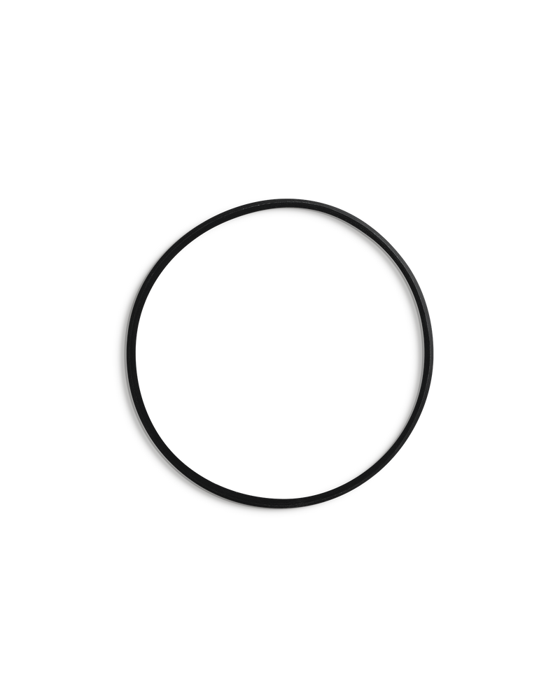 Fellow Espresso Series 1 Shot Splitter Gasket in black, shown on a white background.