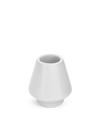 A small, matte white Fellow Matcha Set Whisk Holder with a wide base and narrow opening.